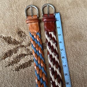 Faconnable Multicolor Braided Leather Belt